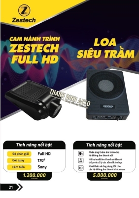 Camera hành trình và loa sub gầm ghế Zestech
