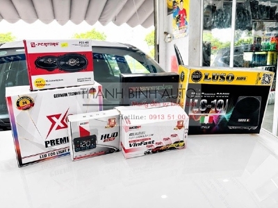 Combo loa sub, loa cánh, HUD, gập gương, led nội thất, bi gầm cho xe Vinfast Limo Green