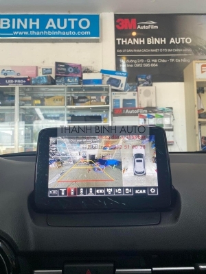 MAZDA CX3 lắp camera 360 Elliview M12L cắm giắc zin 100%