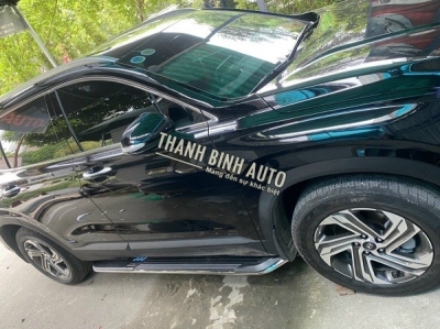 Bậc lên xuống, bệ bước m2204 cho xe SANTAFE 2021 2022