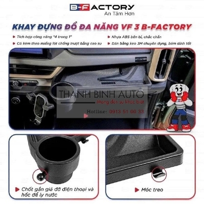 Khay đựng đồ đa năng 4 trong 1 cho xe Vinfast VF3