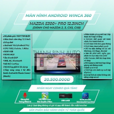 Màn hình Android Winca 360 cho xe MAZDA