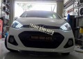 Độ đèn Hyundai I10 độ bi xenon và led khối mẫu Mustang
