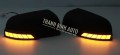 Ốp gương chiếu hậu màu đen có đèn led chạy cho Ford Ranger 2012+