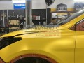 Wrap đổi màu vàng Hornet Yellow cho xe SANTAFE