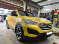 Wrap đổi màu vàng Hornet Yellow cho xe SANTAFE