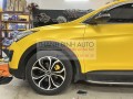 Wrap đổi màu vàng Hornet Yellow cho xe SANTAFE