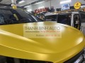 Wrap đổi màu vàng Hornet Yellow cho xe SANTAFE