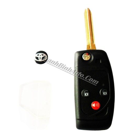 Vỏ chìa khoá độ gập Toyota 3 nút 2005-2012 XTC08