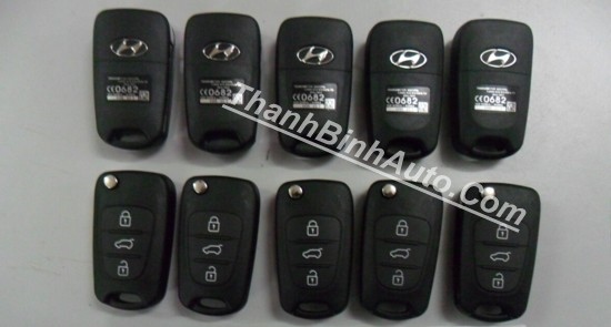 Vỏ chìa gập cho Kia, Hyundai 3 nút bấm dùng chung