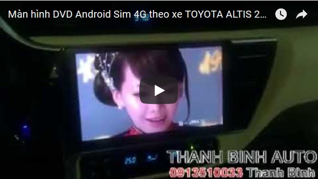 Video Màn hình DVD Android Sim 4G theo xe TOYOTA ALTIS 2018 m1808