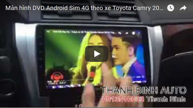 Video Màn hình DVD Android Sim 4G theo xe Toyota Camry 2018