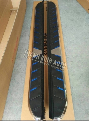 Bậc lên xuống, bệ bước viền Inox SANTAFE 2013+