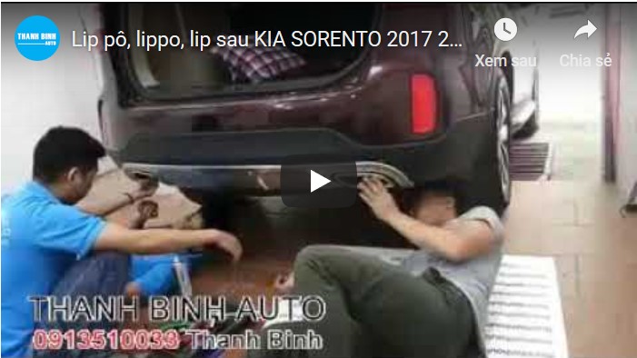 Video Lip pô, lippo, lip sau KIA SORENTO 2017 2018