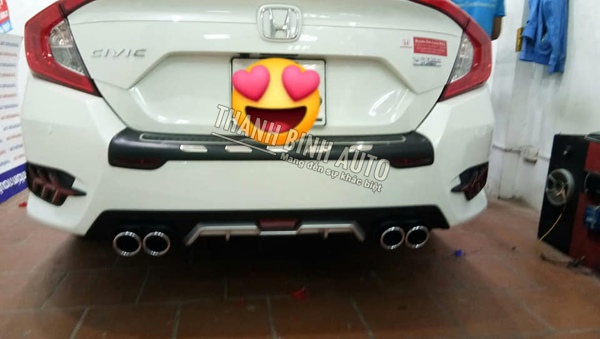 Lip pô, lippo, lip sau HONDA CIVIC 2018 2019 m2