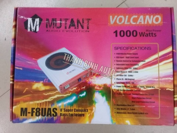 Loa sub gầm ghế xe hơi Mutant M-F8UAS