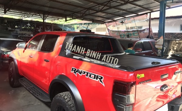 Thanh thể thao + nắp thùng cuộn FORD RANGER RAPTOR