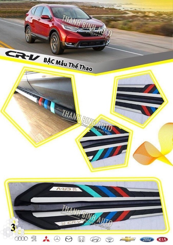 Bậc lên xuống, bệ bước mẫu thể thao xe HONDA CRV 2020
