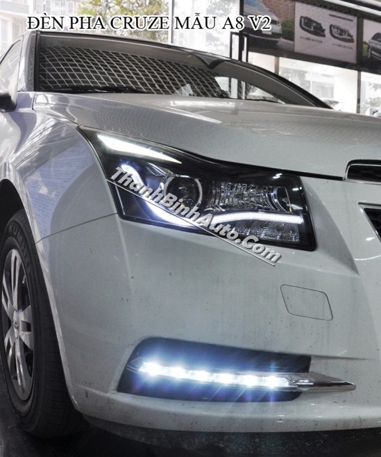 Đèn pha Cruze - Lacetti 2010-2013 mẫu A8 Version 2