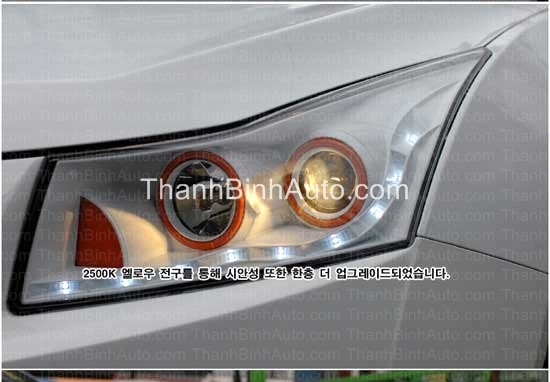 Đèn pha nguyên bộ chóa sơn trắng phiên bản Audi2 Cruze