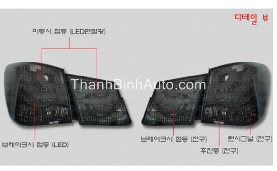 Đèn hậu LED nguyên bộ cả vỏ màu khói mẫu BMW Cruze Lacetti 2010