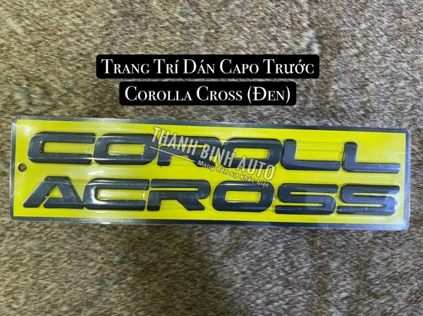Chữ dán capo trước đen COROLLA CROSS