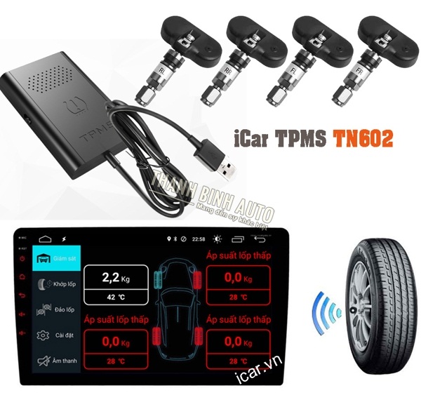Cảm biến áp suất lốp kết nối USB iCar TN602