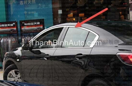Nẹp trang trí viền khung kính cho Mazda 3 2013