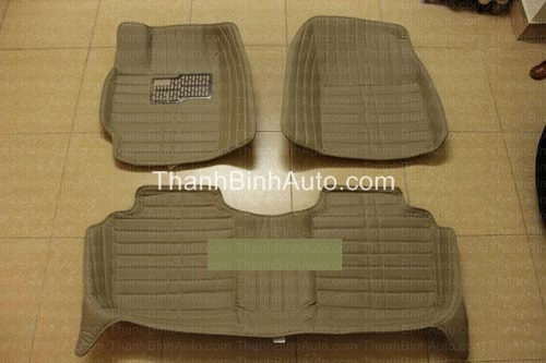 Thảm lót sàn da 4D cao cấp Toyota Camry màu vàng kem