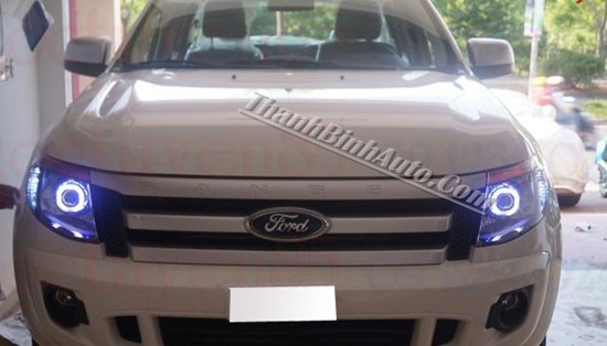 ĐỘ ĐÈN PHA FORD RANGER 2013 MẪU BI VUÔNG