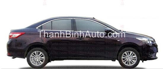 Nẹp trang trí viền inox khung kính cho Toyota Vios 2014