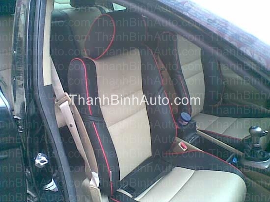 Bọc ghế da thật cho Civic - May né , phối màu