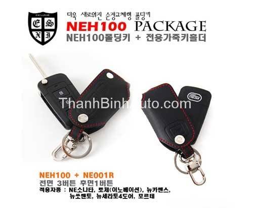 Bao da chìa khóa và chìa khóa rút gọn New Santafe