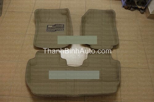 Thảm lót sàn da 4D cao cấp Honda CRV 2012 - 2013 màu kem