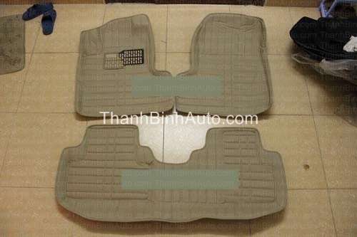Thảm lót sàn da 4D cao cấp Honda CRV 2007 - 2011 màu kem