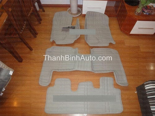 Thảm lót sàn da 4D Kia Sorento màu ghi xám (7 chỗ)