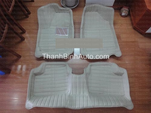 Thảm lót sàn da 4D cao cấp Kia Forte màu vàng kem